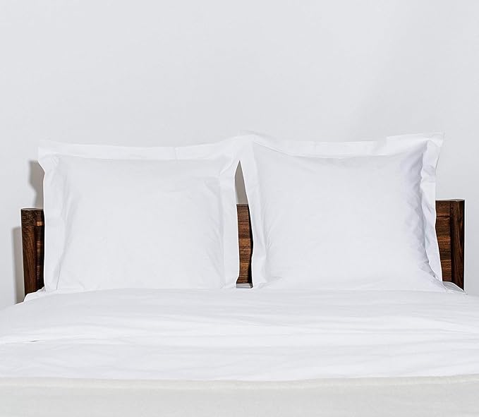 Euro Sham Covers 28x28 Set of 2 White 600 Thread Count 100% Egyptian Cotton Pack of 2 Euro 28x28 Pillow Cover Cushion Cover Cases Soft Skin Friendly European Size Decorative Square Pillow Shams