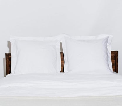 Euro Sham Covers 28x28 Set of 2 White 600 Thread Count 100% Egyptian Cotton Pack of 2 Euro 28x28 Pillow Cover Cushion Cover Cases Soft Skin Friendly European Size Decorative Square Pillow Shams