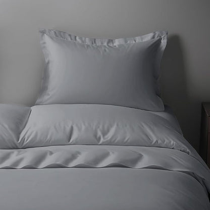 Duvet Cover Twin/Twin XL Size Set - Extra Soft Twin/Twin XL Duvet Cover 68" x 90" with 1 Pillow Sham - Hotel Luxury, Easy Care, Fade Free w/ Zipper Closures & Ties - Comfy & Breathable (Steel Blue)