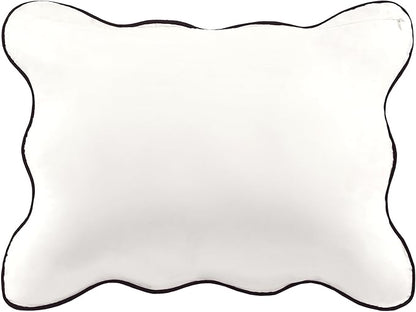 kate spade new york Scalloped Edge 3-Piece Full/Queen Quilt Bedding Set, 100% Cotton Reversible Cover, All Season Warmth Bedding, Machine Washable, Marshmallow