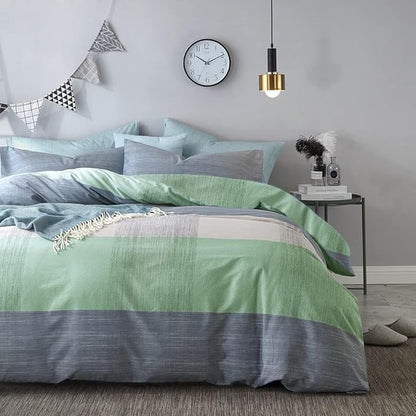 LifeTB Twin XL Comforter Set Patchwork Bedding Comforter Set Soft Fluffy Geometric Plaid Bedding Set for All Seasons Cozy Patchwork Plaid Checkered Pattern Comforter Twin XL with 2 Pillow Shams