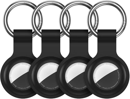 Compatible with AirTag Holder Case Keychain 4 Pack, for AirTag 1st & 2nd Generation Key Chain Ring Case Cover for Air Tag Holder GPS Tracker Item Air Tags Finders Air Tagholder for Kids,Bags,Luggages | Airtag Key Chain Ring Case Cover for Air Tag Holde...