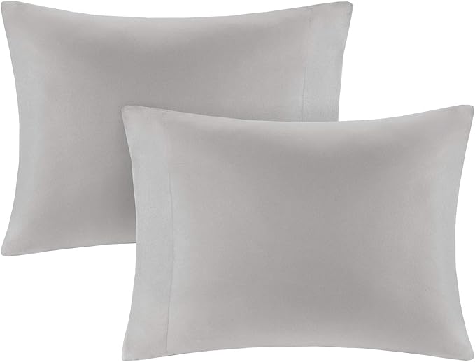 Comfort Spaces Twin XL Comforter Sets with Sheets - Bed in a Bag 6 Pieces Teen Bedding Sets, Red and Grey Stripes Bedding Twin XL, College Twin XL Bed Set with 2 Side Pockets Bedroom Organizer