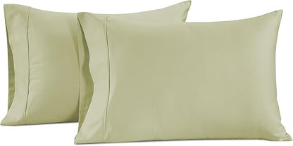 Pillow Case Covers King, Set of 2, 100% Egyptian Cotton Sateen, Soft Cool & Smooth 1000 Thread Count Pillow Cases - Seafoam