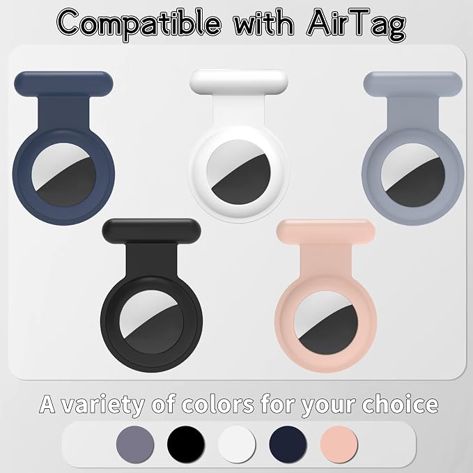 2 Pack for Airtag Holder Case Tracker,Silicone Hidden Kid Holder for Airtag | For Airtag Tracker with Invisible Pin, Anti Lost for Air Tag Case Cover for Toddlers, Elderly, Pet, Clothing