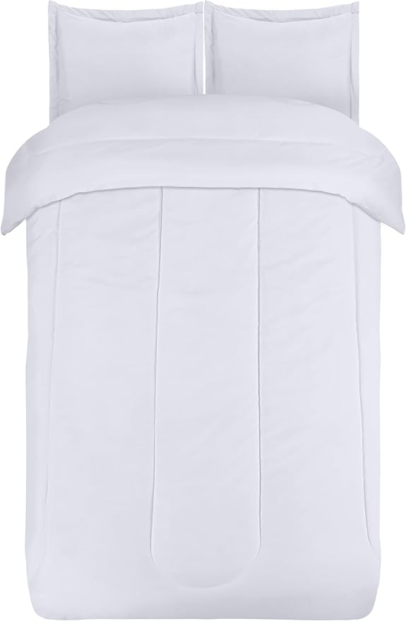 Utopia Bedding White Kids Comforter Set with 2 Pillow Shams, 3 Piece Soft Microfiber Twin Bed Comforter with Pillow Shams, Printed Kids Bedding for Boys and Girls, Lightweight, Breathable,Easy Care