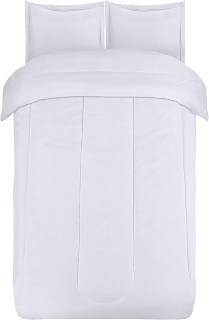 Utopia Bedding White Kids Comforter Set with 2 Pillow Shams, 3 Piece Soft Microfiber Twin Bed Comforter with Pillow Shams, Printed Kids Bedding for Boys and Girls, Lightweight, Breathable,Easy Care