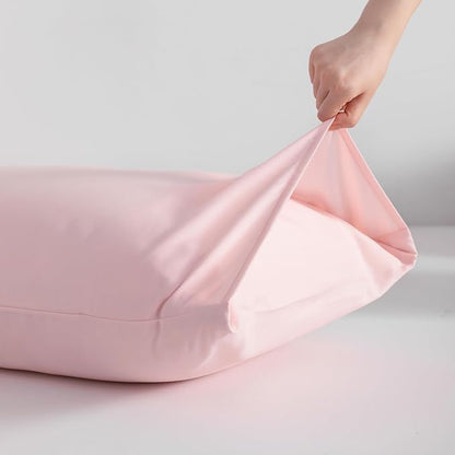 NTBAY King Pillowcase Set - 2 Pack Brushed Microfiber 20x40 Pillowcases - Soft, Wrinkle-Free, Fade-Resistant, Stain-Resistant, Blush Pink Pillowcases with Envelope Closure - 20x40 Inches, Blush Pink