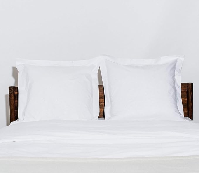 Euro Sham Covers 24x24 Set of 2 White 600 Thread Count 100% Egyptian Cotton Pack of 2 Euro 24x24 Pillow Covers Cushion Cover Cases Soft Skin Friendly European Size Decorative Square Pillow Shams