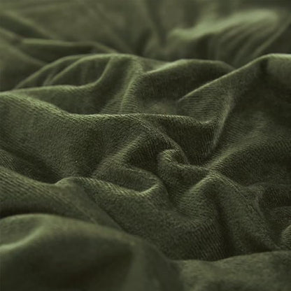 CLOTHKNOW Army Green Velvet Full Size Comforter Set 3Pcs Dark Green Bedding Comforter Sets Cozy Fluffy Green Comforter Hunter Green Comforter Sets Full