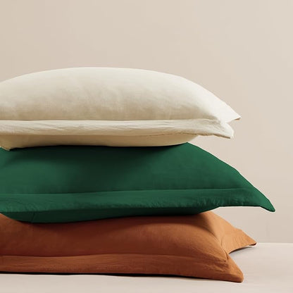 WRENSONGE Full Size Comforter Sets, 7 Pieces Emerald Green Bed in a Bag with Fitted Sheet, Flat Sheet, 2 Pillow Shams, 2 Pillowcases, Warm Bedding Sets for All Season