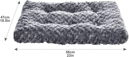 Amazon Basics Washable Cat and Dog Bed and Crate Pad, Indoor, Easy to Clean, 23" x 18" x 2.5", Gray