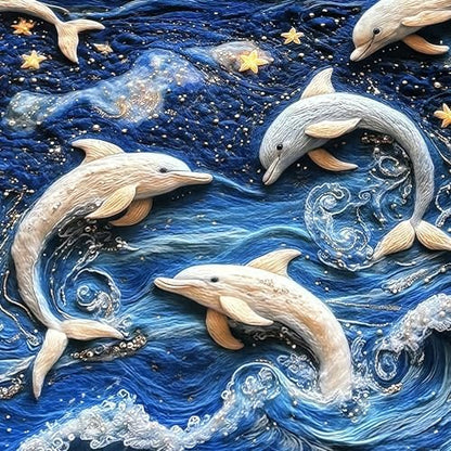 Sufdari Queen Mattress Protector,Waterproof Mattress Protector,Fitted Sheet Style Mattress Cover with 18" Deep Pocket,Washable and Comfortable-Dolphin,Queen