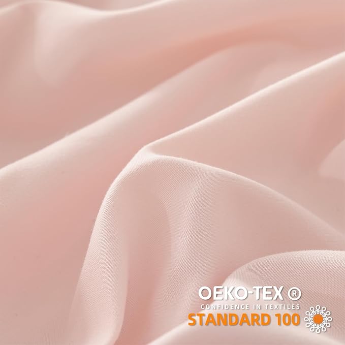 JANZAA Full Size Comforter Pink Comforter Set 3PCS 1 Ruffled Comforter Set and 2 Pillow Cases Blush Pink Bed Set Vintage Farmhouse Shabby Chic Bedding Soft All Season