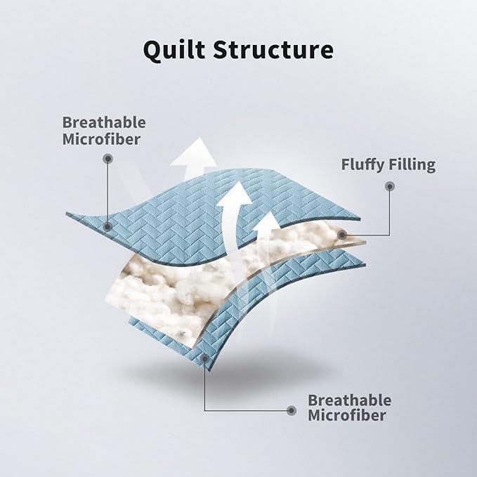 Maple&Stone Quilt Set Twin/Twin XL, Lightweight Light Blue Bedspread Ultrasonic Chevron Pattern Light Coverlet for All Season Comforter Bedding Decor - 2 Piece Twin Extra Long Bed Cover Sets