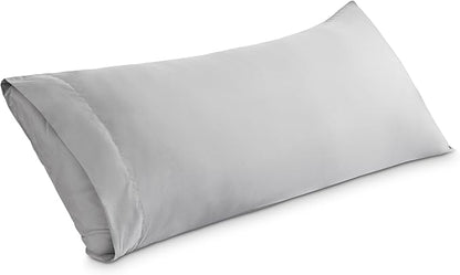 Bare Home Microfiber Body Pillow Cover - Ultra Soft & Cooling - Double Brushed - Envelope Closure - Easy Care (20''x54'' Body Pillow Cover, Cloud Grey)