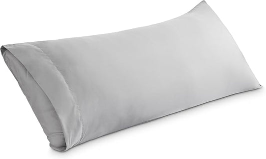 Bare Home Microfiber Body Pillow Cover - Ultra Soft & Cooling - Double Brushed - Envelope Closure - Easy Care (20''x54'' Body Pillow Cover, Cloud Grey)
