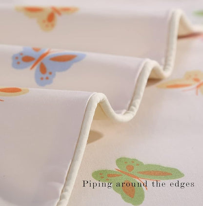 WINLIFE 100% Cotton Pillowcases Butterfly Pattern Pillow Cases Queen Size Pillow Cover Set of 2 (Queen 20x30'', Colorful Butterfly)