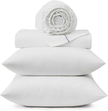 Tommy Bahama - King Sheet Set, Crisp & Cool Cotton Percale Bed Sheets, Deep Pockets, Bedding with Matching Fitted Sheet & Pillowcases (Boardwalk Blue)