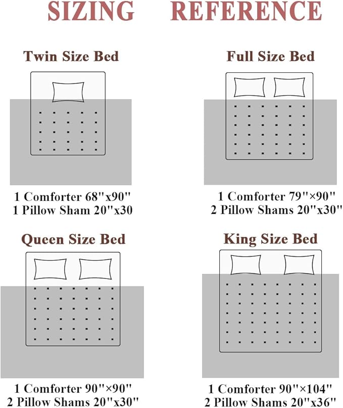 Vintage Floral Comforter Set Queen Size, Black Red Luxurious Penoy Bedding with Golden Leaves for Adult Women, 3Pieces Soft Microfiber Quilted Set with 2 Pillowcase, 90“x90