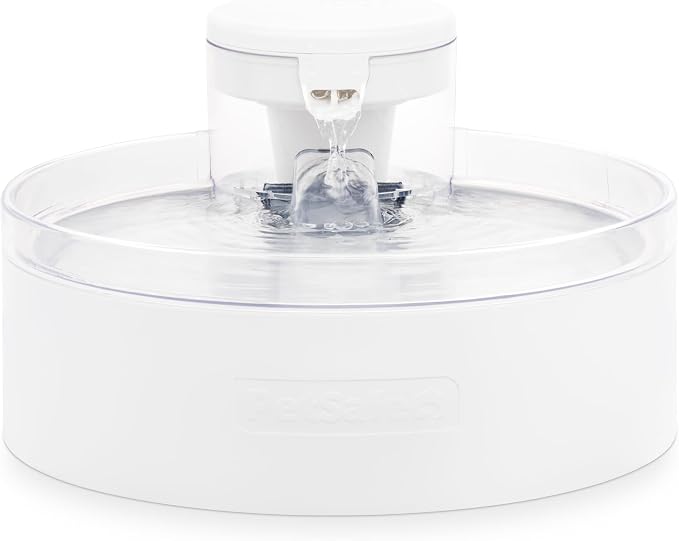 PetSafe Outlast Pumpless Dog Water Fountain, 128 oz, Dogs & Multiple Cats | Pumpless HydroSpin Design Cycles 128 Oz Water, Ion-x Carbon Filter Softens Water, Smart Sensors Slow Flow at Night