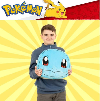 Pokemon Squirtle Decorative Plush Pillow – Anime Bedding Accent for Kids – Super Soft, One Size – (Officially Licensed Product) by Franco
