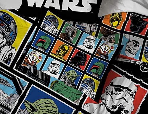 Star Wars Queen Comforter Set 5 Piece Soft Bedding for Boys, Multi
