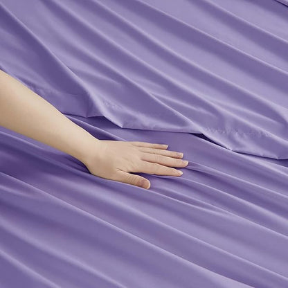 Clara Clark Twin XL Sheets, 5 Piece Set - Hotel Luxury Bed Sheets, Super Soft Bedding Set, Twin XL Size, Lavender