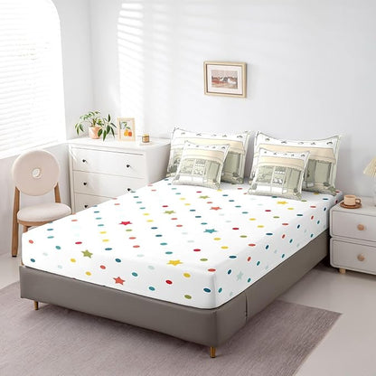 jejeloiu Cute Anime Bedding Set 7Pcs Queen Size Kids Rabbit Japanese Street Comforter Set with Sheets for Boys Girls Bunny Bed in a Bag Soft Lightweight,Microfiber
