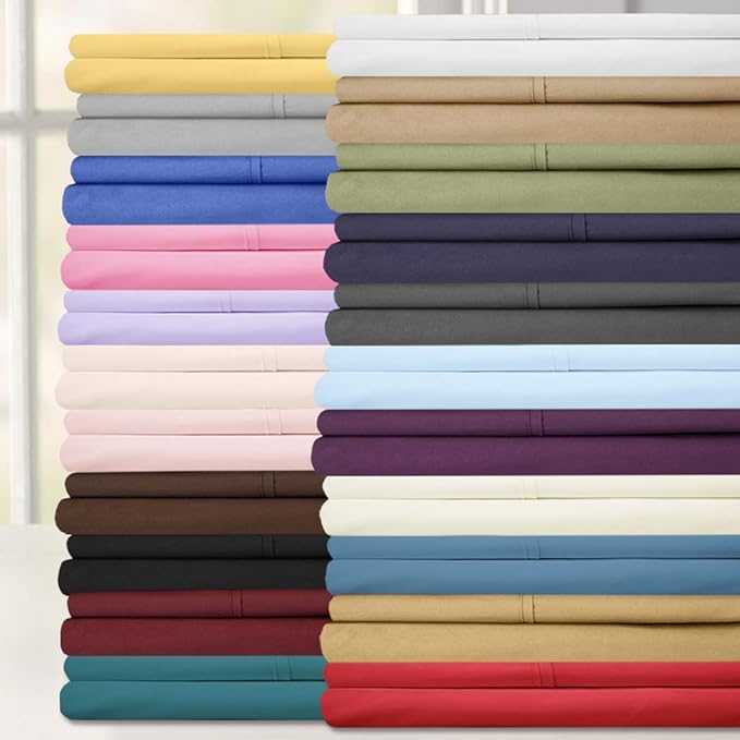 Sweet Home Collection 6 Piece 1500 Supreme Collection Brushed Microfiber Deep Pocket Sheet Set-2 Extra Pillow Cases, Great Value, Split King, Gray