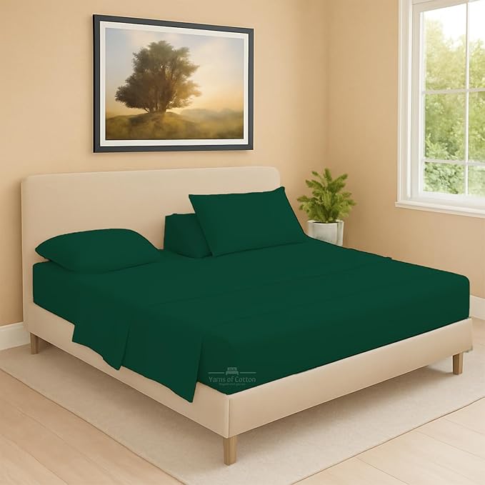 Split Head Flex 1 Qty Fitted Sheet for Adjustable Bed, Cal King 39" Split Down from The Top, 100% Egyptian Cotton 600 Thread Count, 18" Deep Pocket, Super Soft Wrinkle Free, Olive