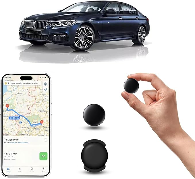 GPS Tracker for Vehicles – No SIM Required, Hidden Magnetic Car Tracker, Real-Time GPS Tracking for Kids, Car, Pets, No Monthly Fee, Works with Apple Find My, 2026 Upgraded (HITAG-2)