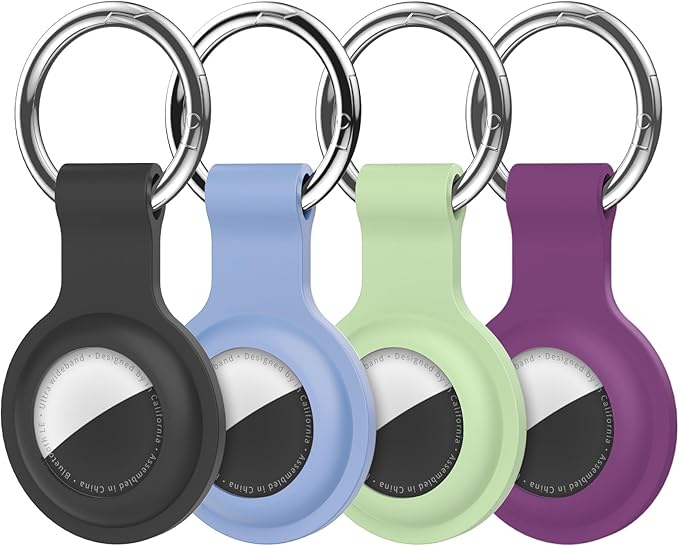 Compatible for AirTag Holder Keychain for Apple Air Tag 1st&2nd Generation | Airtag Key Chain Ring Case Cover for Air Tag Holder GPS Tracker Item Air Tags Finders Air Tagholder for Kids,Bags,Luggages
