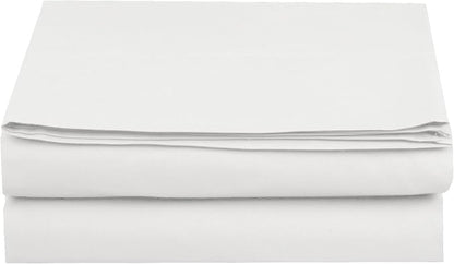 Luxury Flat Sheet on Amazon Elegant Comfort Wrinkle-Free 1500 Premier Hotel Quality 1-Piece Flat Sheet, California King Size, White