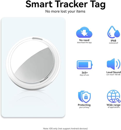 Air Tracker Tags-4 Pack, Item Finders Works with Apple Find My(iOS Only), Air Tracker Tags with 4 Case, Bluetooth Tracker Keys Finder and Item Locator & GPS Trackers for Kids/Pets/Dog/Luggage/Wallet