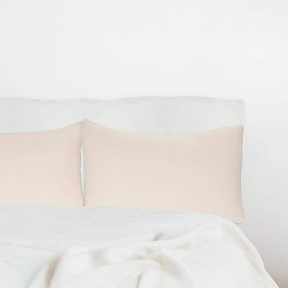 Stretch Pillowcases - Micro Jersey Knit & Ultra Soft, Standard Size - Set of 2 Pillow Cases, Pink
