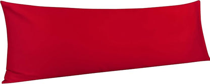 NTBAY Egyptian Cotton Body Pillowcase - 500 Thread Count Cotton Body Pillow Cover - Soft and Breathable Envelope Closure Body Pillowcase for Adults, 20x54 Inches, Red