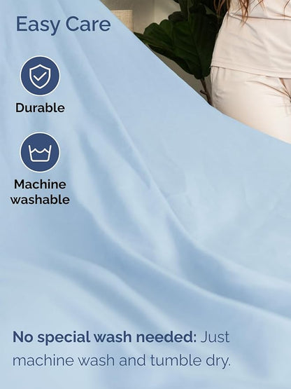 Extra Deep King Sheet Set - 6 Piece Breathable and Cooling Sheets - Hotel Luxury Bedding for Women, Men, Kids & Teens - Easy & Secure Fit - Soft, Wrinkle Free & Comfy - Extra Deep Pockets - Light Blue