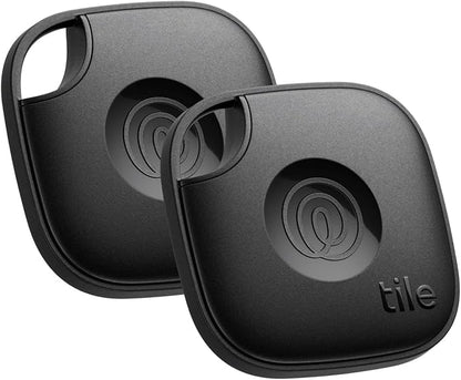 Life360 Tile - Bluetooth Tracker, Keys Finder and Item Locator for Keys, Bags and More. Phone Finder. Both iOS and Android Compatible. 2-Pack (Black)