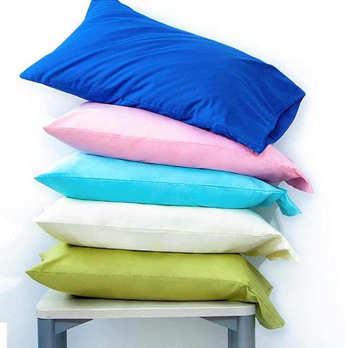 FLXXIE Pillow Cases Standard Size, Soft Microfiber Pillow Covers with Envelope Closure, Wrinkle, Stain Resistant Pillowcases, 2 Piece Set, 20x26, Purple