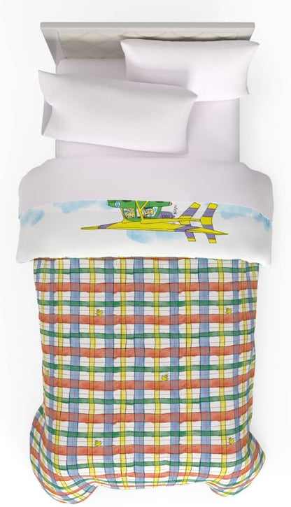 Richard Scarry's Busy World Book Kids Bedding Super Soft Microfiber Reversible Comforter, Twin/Full, (Official Licensed Product) By Franco