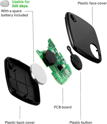 2 Pack Bluetooth Tracker Works with Apple Find My, Key Finder Locator with Sound, Anti-Lost Device for Wallet Keys iPhone, GPS Tracking Device for Kids Pets Luggage