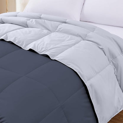 Modern Threads Down Alternative Reversible Comforter Denim/Cloud Blue King