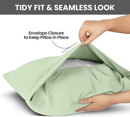 Utopia Bedding Queen Pillow Cases - 2 Pack - Envelope Closure - Soft Brushed Microfiber Fabric - Shrinkage and Fade Resistant Pillow Covers Queen Size 20 X 30 Inches (Queen, Sage)