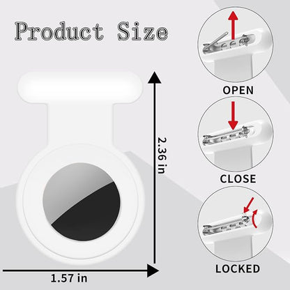 2 Pack for Airtag Holder Case Tracker,Silicone Hidden Kid Holder for Airtag | For Airtag Tracker with Invisible Pin, Anti Lost for Air Tag Case Cover for Toddlers, Elderly, Pet, Clothing