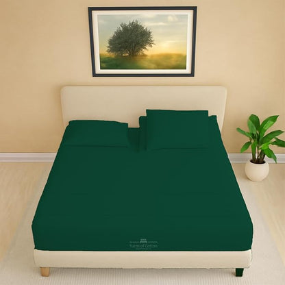 Split Head Flex 2 Qty Fitted Sheet for Adjustable Bed, King 28" Split Down from The Top, 100% Egyptian Cotton 600 Thread Count, 18" Deep Pocket, Super Soft Wrinkle Free, Olive