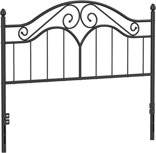 Headboard for Queen Size Bed Frame Vintage Bed Metal Headboard Only | Platform Bed Headboard,Height Adjustable,Sturdy and Stable,Easy Assembly,Black