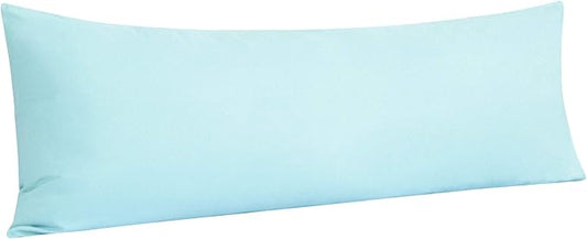 NTBAY Body Pillowcase - Brushed Microfiber 20x54 Pillowcase - Soft, Wrinkle-Free, Fade-Resistant, Stain-Resistant, Aqua Body Pillow Cover with Envelope Closure - 20x54 Inches, Aqua
