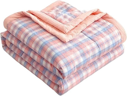 Lightweight Summer Bedspread Quilt Coverlets Bedding Set Queen King Size,Air Conditioning Comforter Blanket Skin-friendly Soft Breathable Geometric Pattern Bedding Coverlet For All Season ( Color : 7#