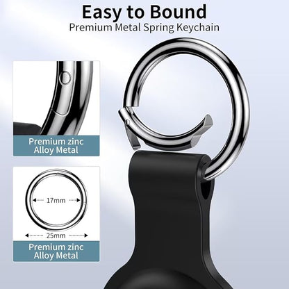 Compatible for AirTag Holder Keychain for Apple Air Tag 1st&2nd Generation | Airtag Key Chain Ring Case Cover for Air Tag Holder GPS Tracker Item Air Tags Finders Air Tagholder for Kids,Bags,Luggages